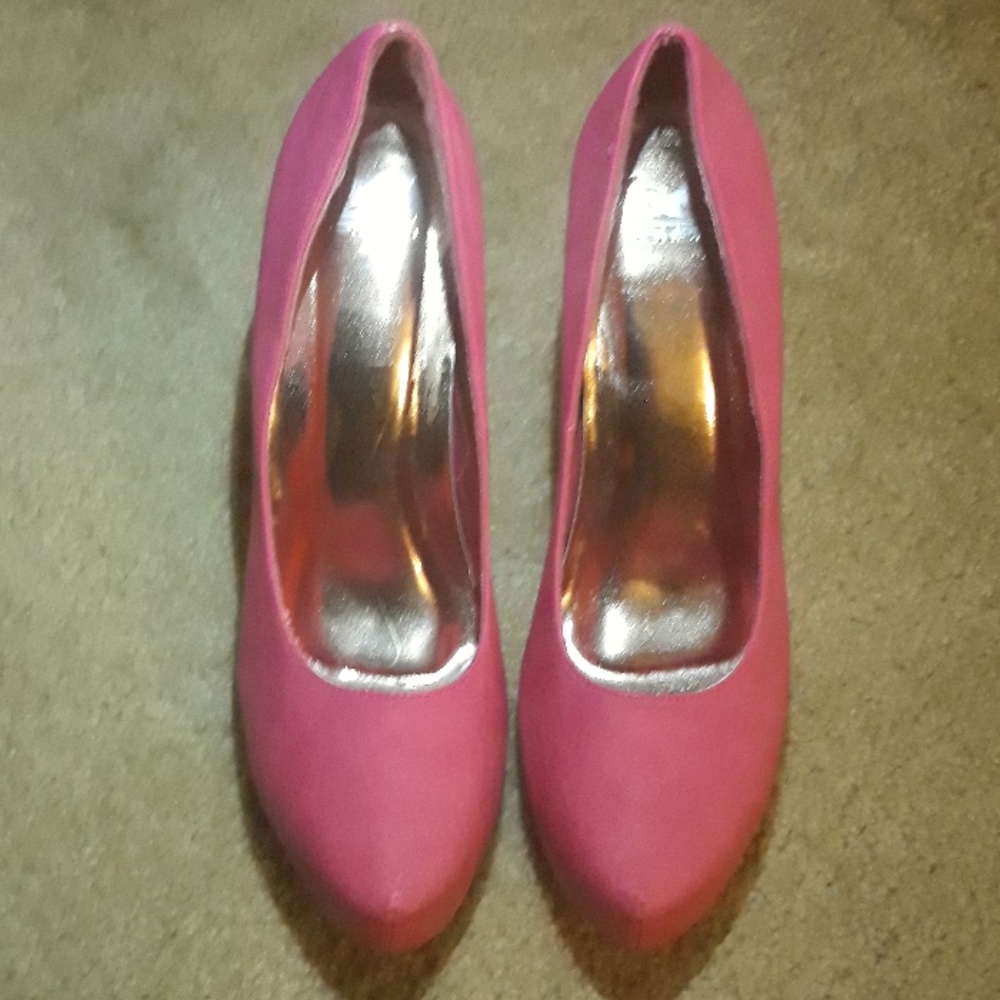 Kim-2 Fuschia platform wedges